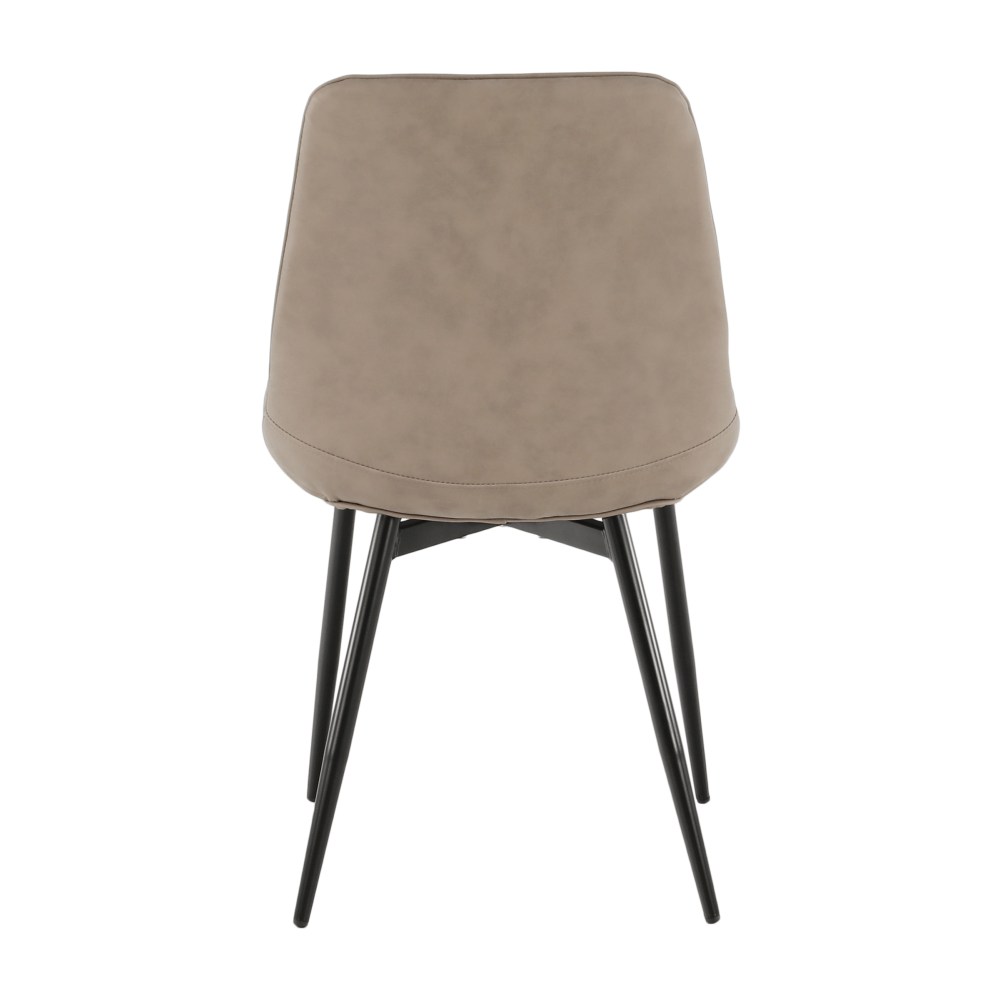 Scaun, piele ecologica gri maroniu taupe/negru, HAZAL — imaginea 10