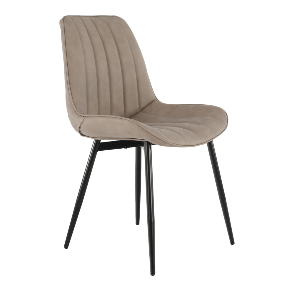 Scaun, piele ecologica gri maroniu taupe/negru, HAZAL — imaginea 12