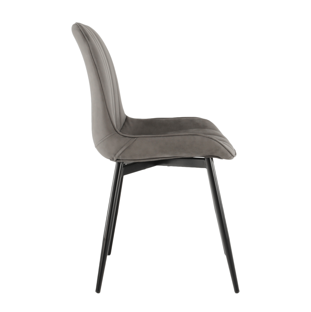 Scaun, piele ecologica gri deschis/negru, HAZAL — imaginea 12