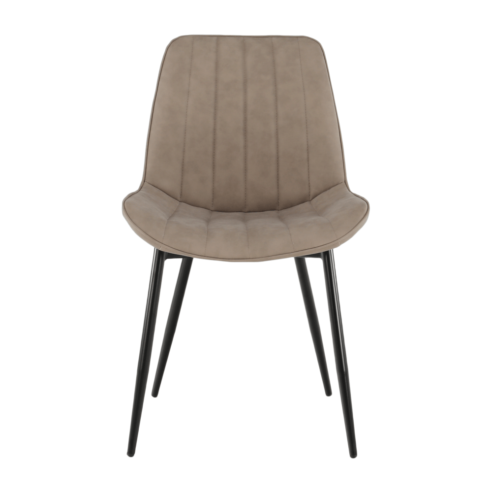 Scaun, piele ecologica gri maroniu taupe/negru, HAZAL — imaginea 13