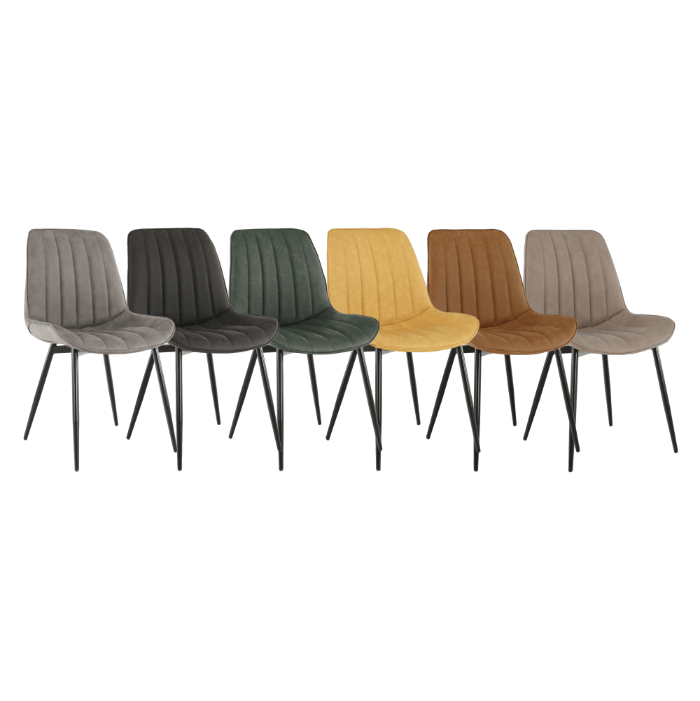 Scaun, piele ecologica gri deschis/negru, HAZAL — imaginea 15