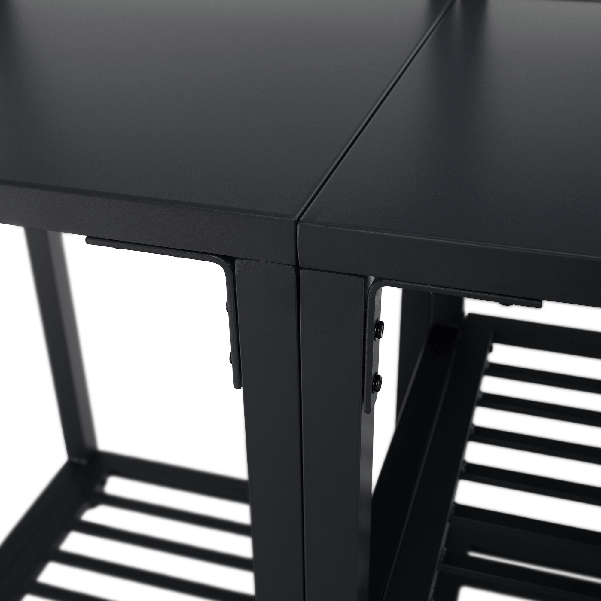 Mobilier de bucatarie de gradina cu 4 piese si chiuveta, otel, gri, TANITA — imaginea 13