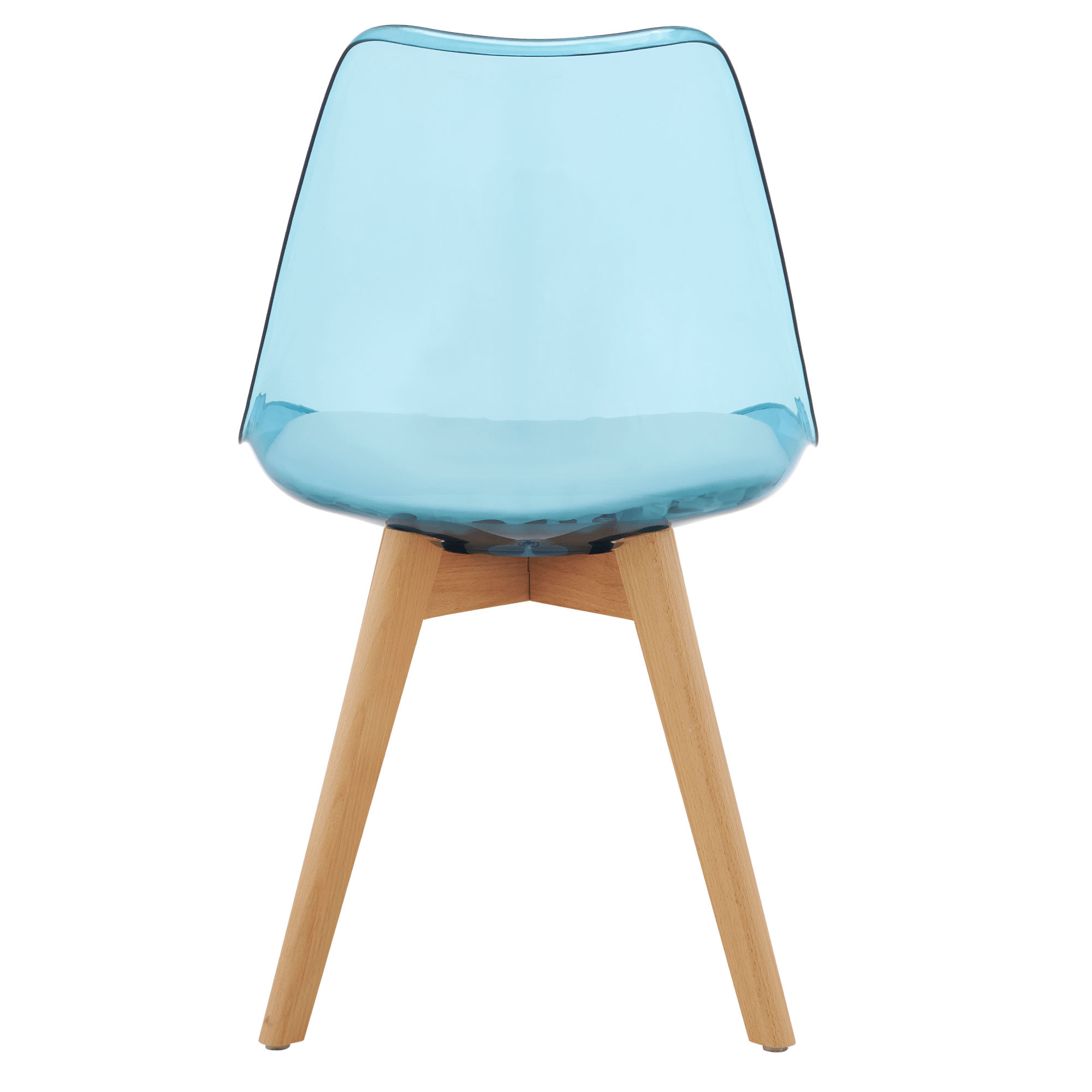 Scaun, albastru transparent, acrilic/piele ecologica/fag, BALI 3 NEW — imaginea 4