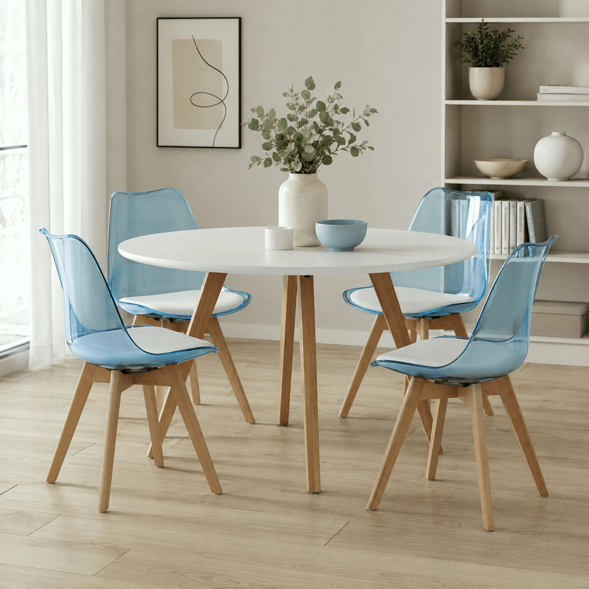 Scaun, albastru transparent, acrilic/piele ecologica/fag, BALI 3 NEW — imaginea 6