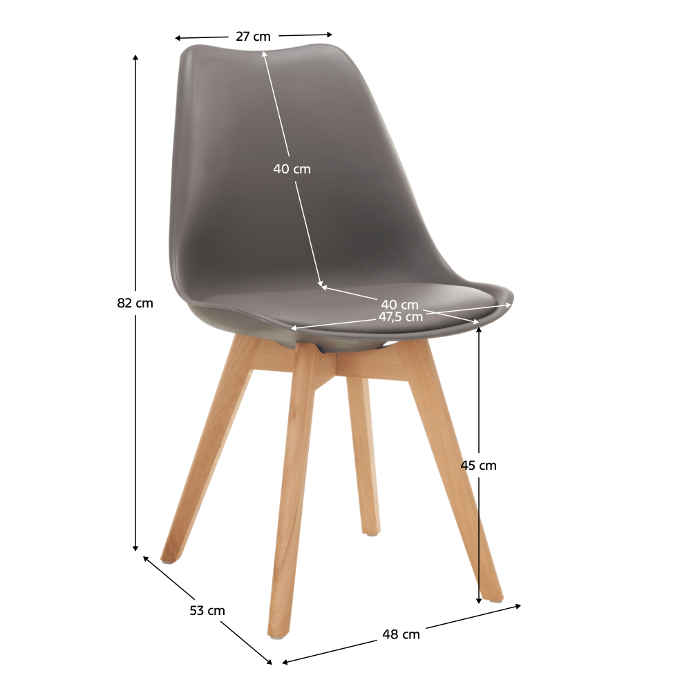 Scaun, gri maro/fag, BALI 3 NEW — imaginea 2