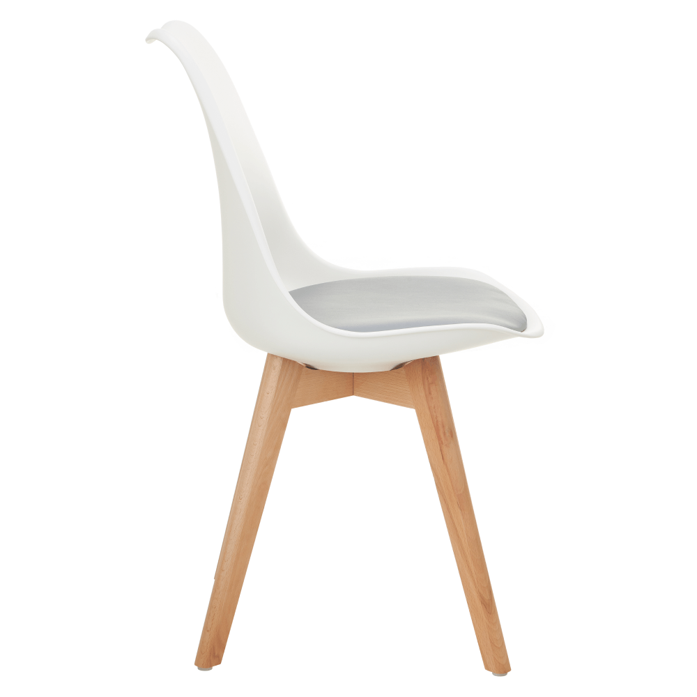 Scaun, alb/gri/fag, BALI 3 NEW — imaginea 3