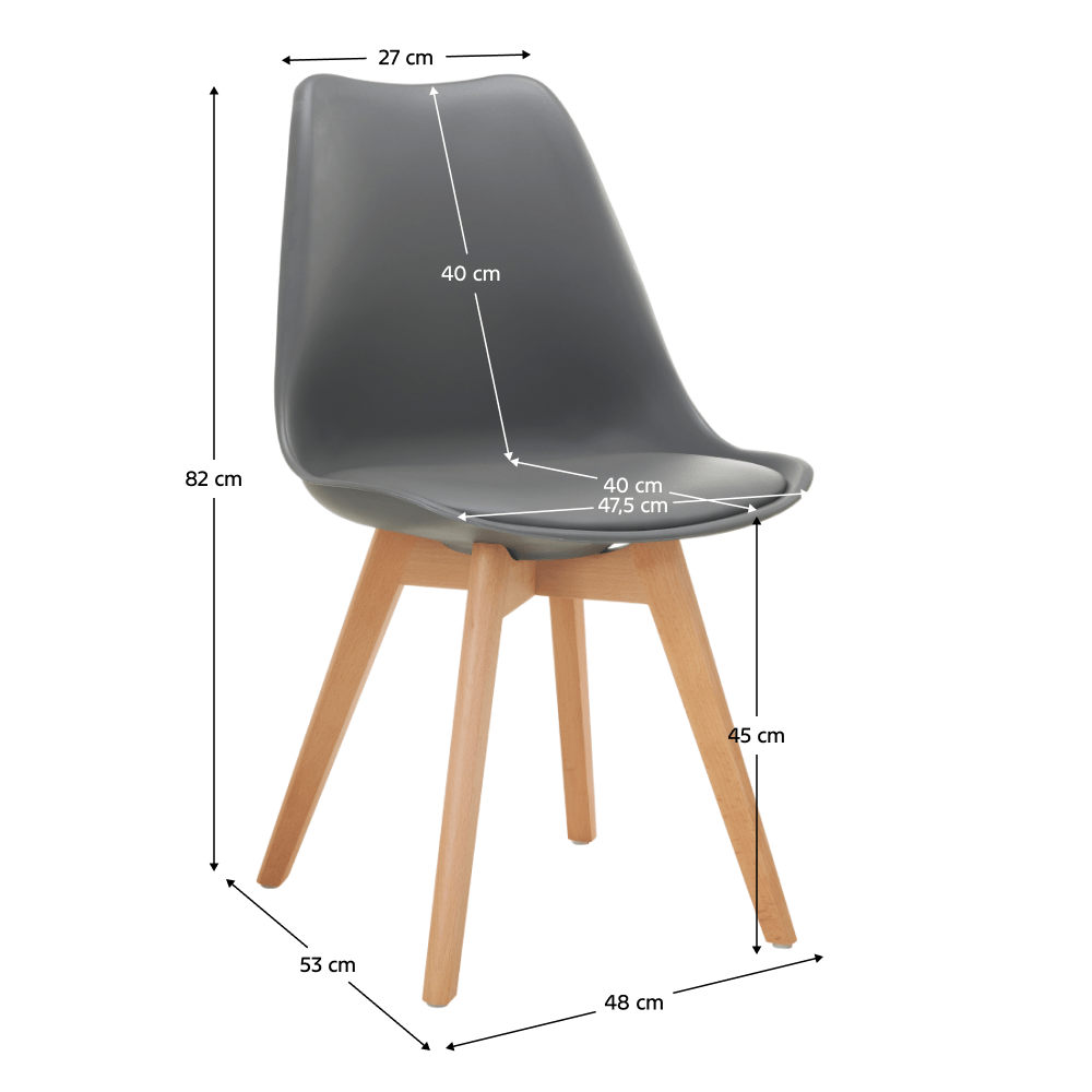 Scaun, gri/fag, BALI 3 NEW — imaginea 2