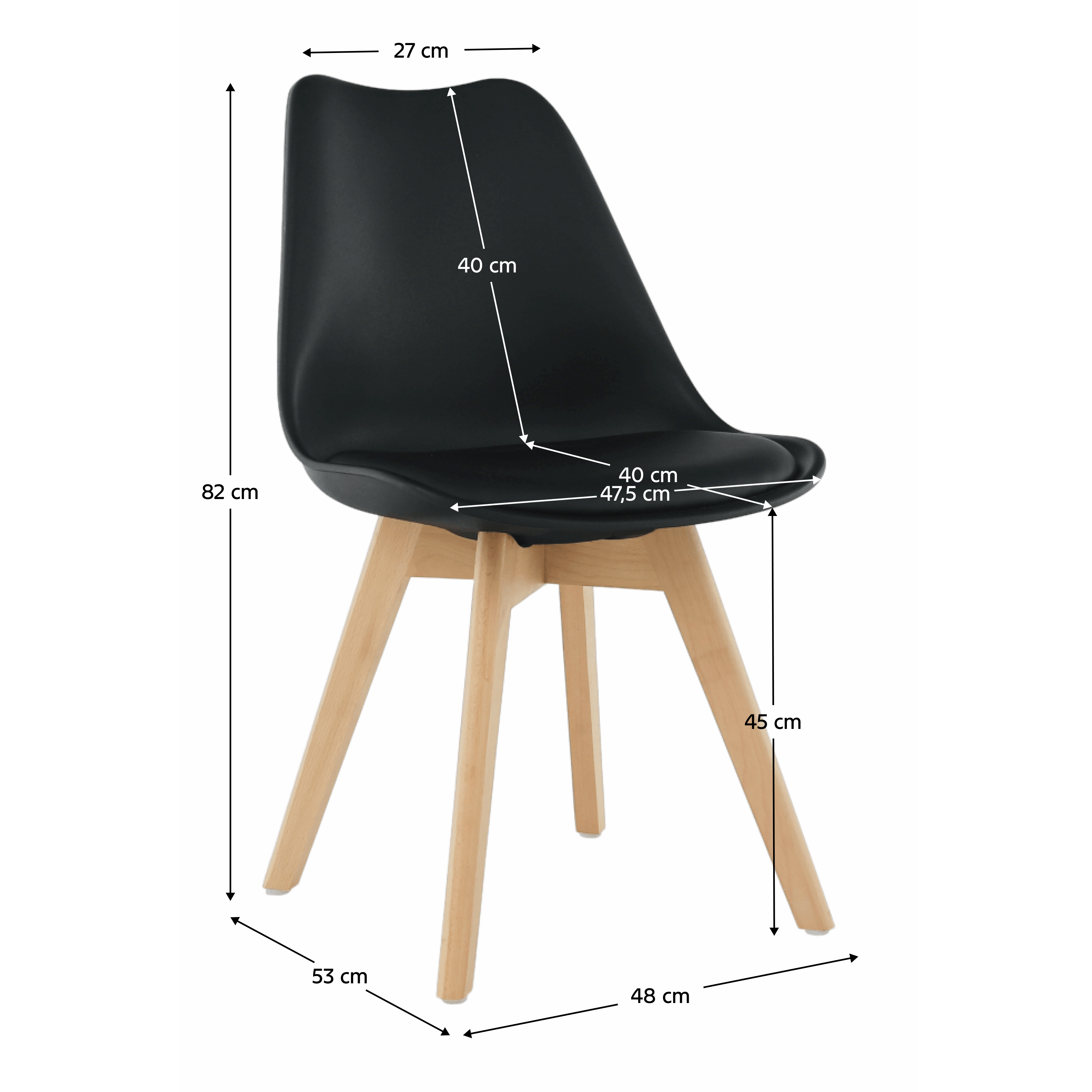 Scaun, negru/fag, BALI 3 NEW — imaginea 19