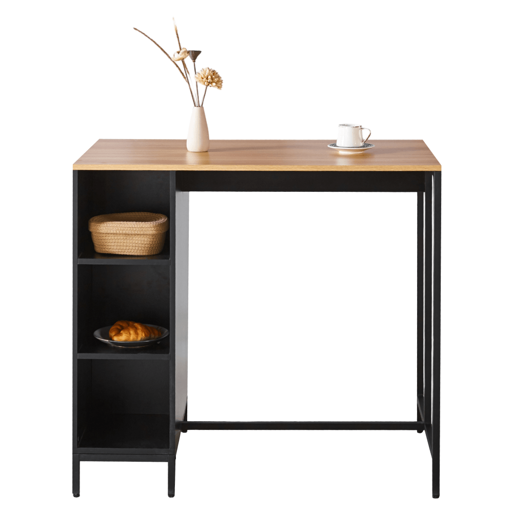 Insula de bucatarie, 100x60 cm, stejar/negru, FIGO — imaginea 3