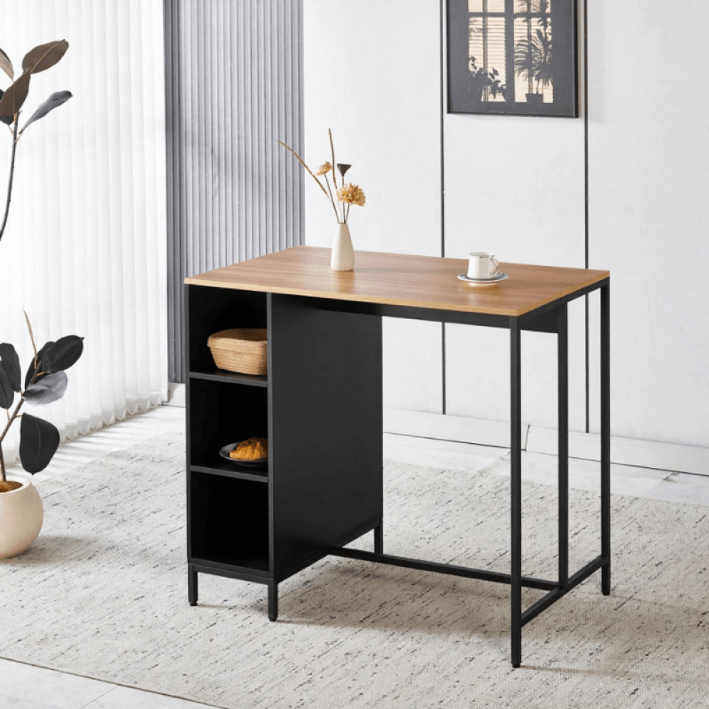 Insula de bucatarie, 100x60 cm, stejar/negru, FIGO — imaginea 5