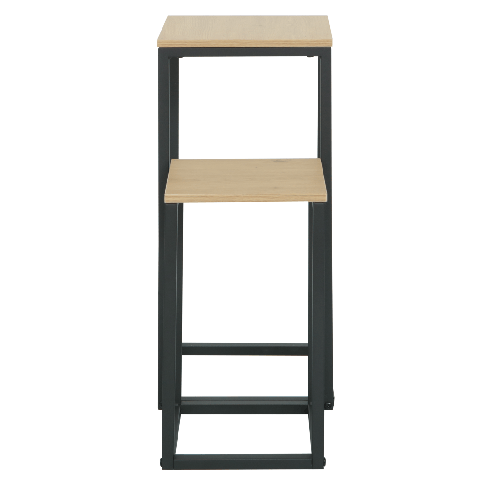 Masute auxiliare, set de 2 buc., stejar/negru, TOLSOS — imaginea 3