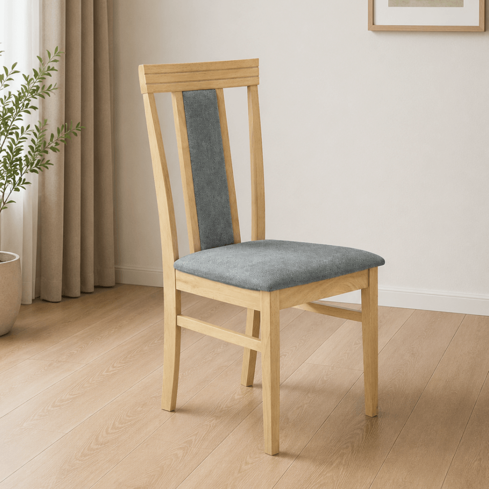 Scaun de sufragerie, stejar sonoma/gri, IVORA — imaginea 3