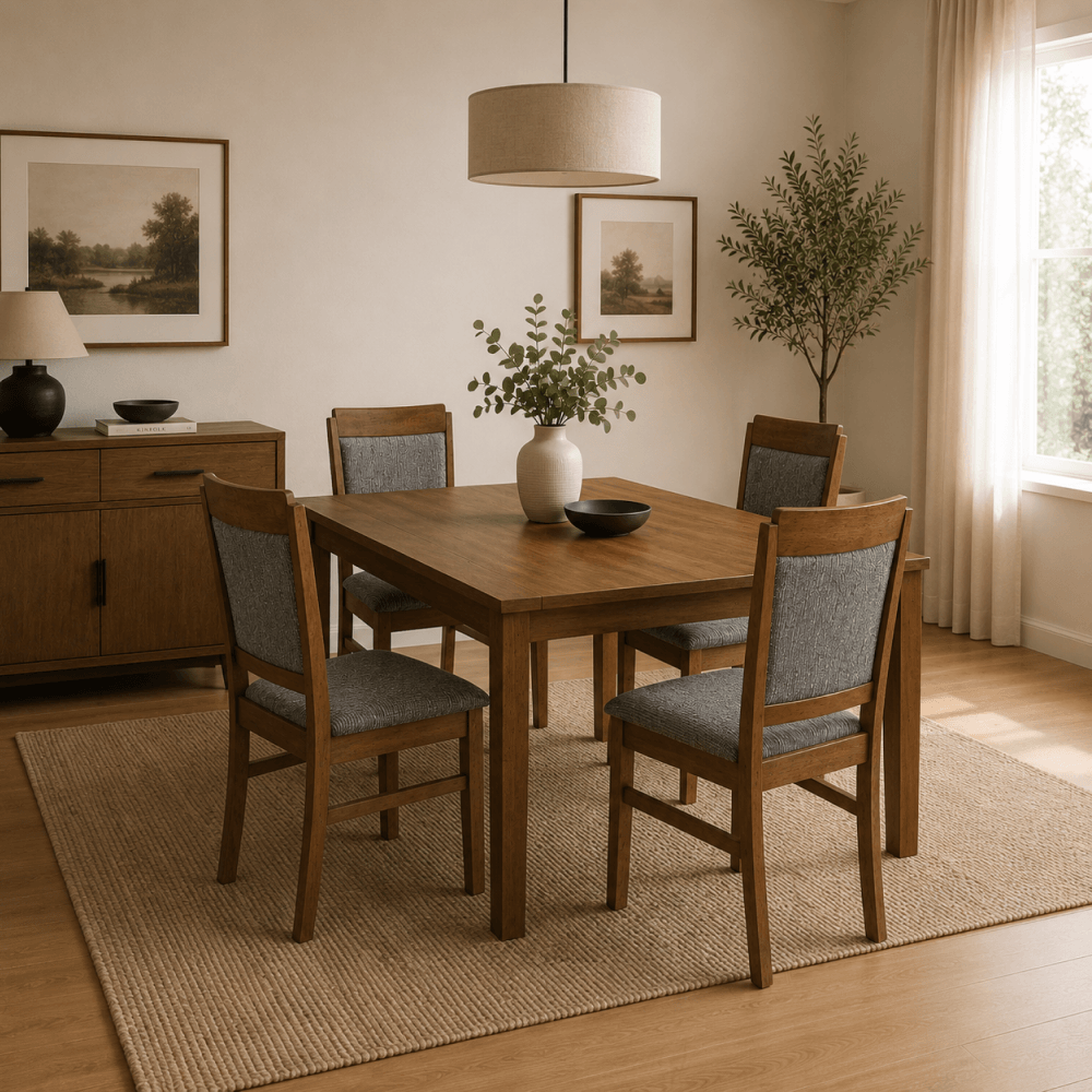 Scaun de sufragerie, nuc/maro, LUXA — imaginea 5
