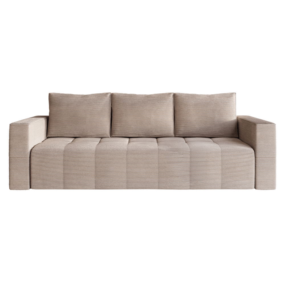 Canapea extensibila, bej Taupe, LEONY — imaginea 3