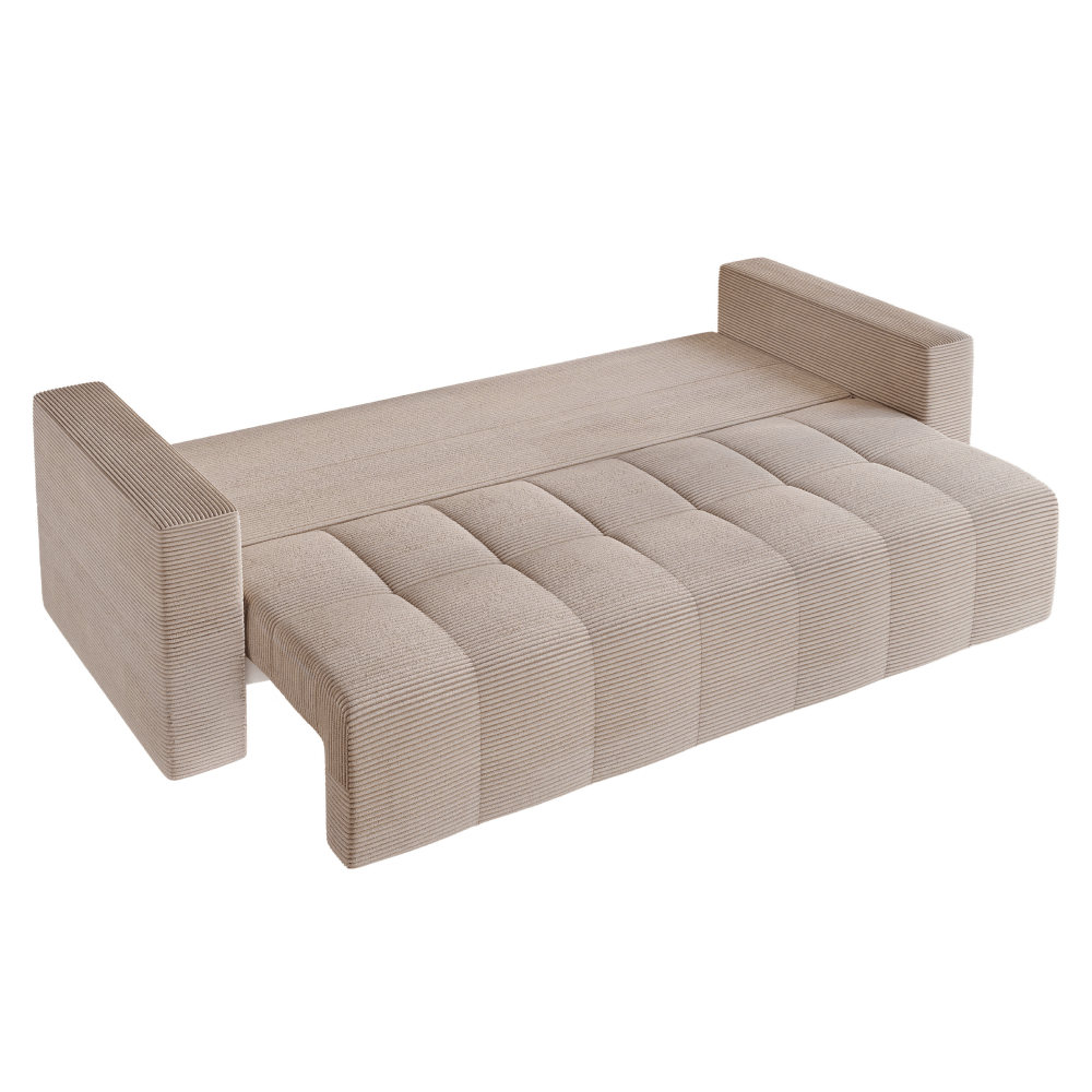 Canapea extensibila, bej Taupe, LEONY — imaginea 5