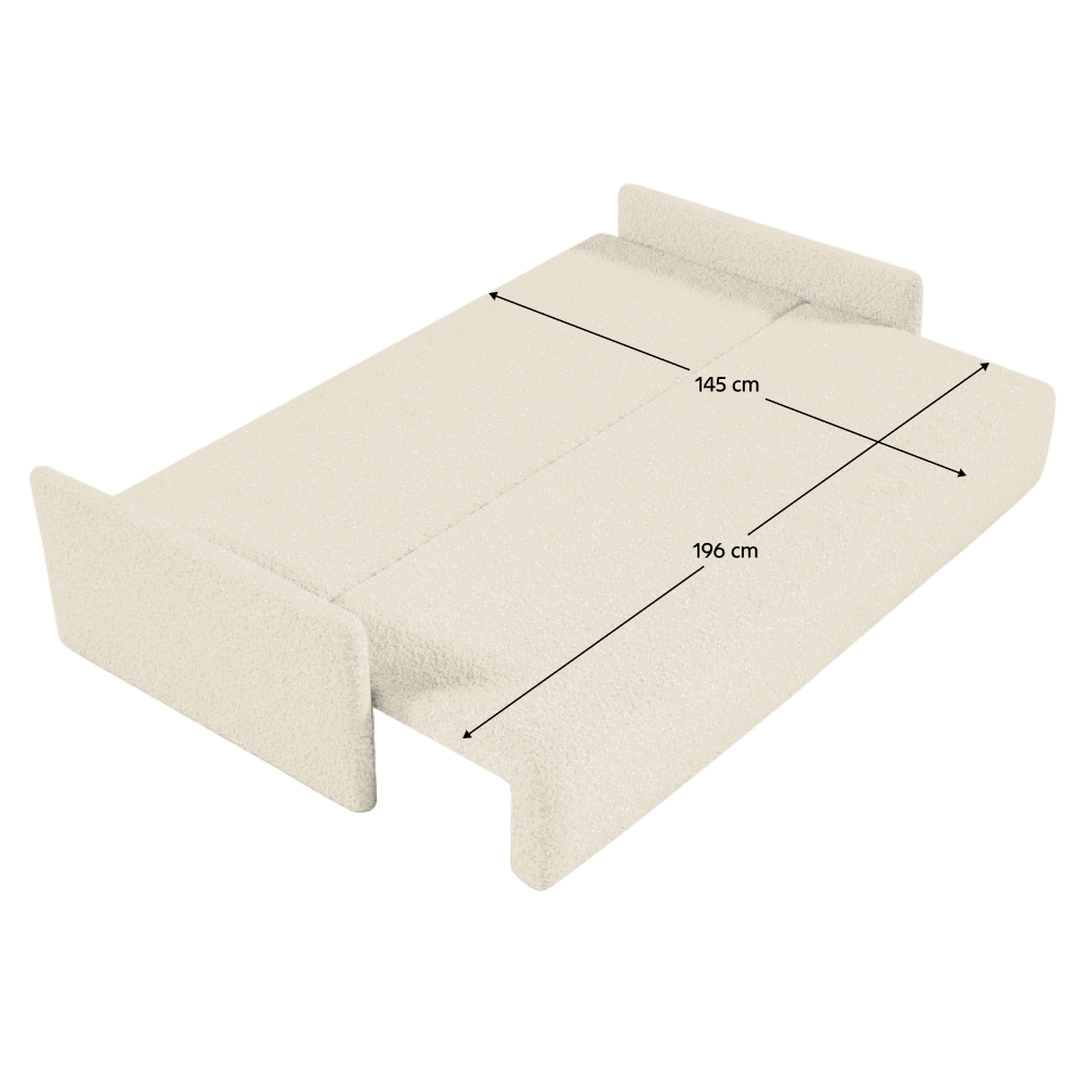 Canapea extensibila, crem, ZERUS — imaginea 6