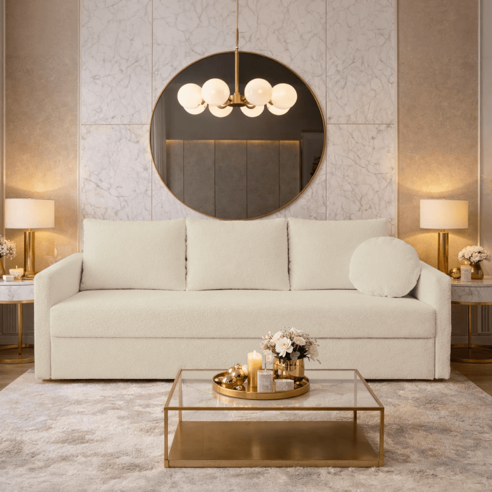 Canapea extensibila, crem, ZERUS — imaginea 7