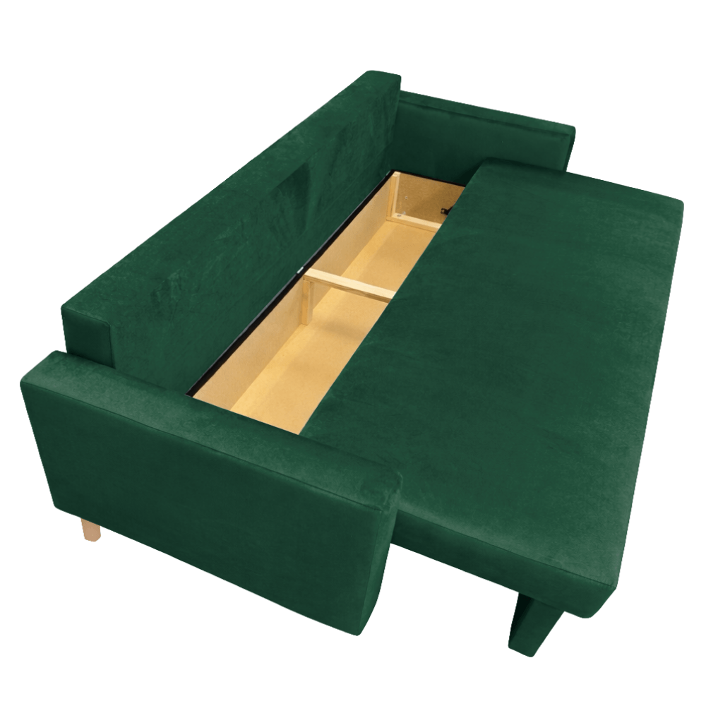 Canapea extensibila, verde, VALEN — imaginea 6