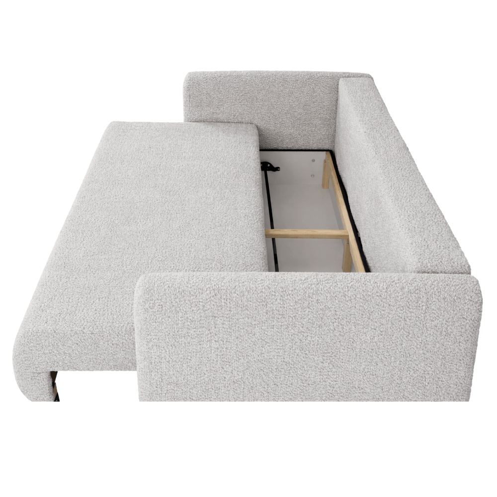Canapea extensibila, gri deschis, ALIBA — imaginea 5