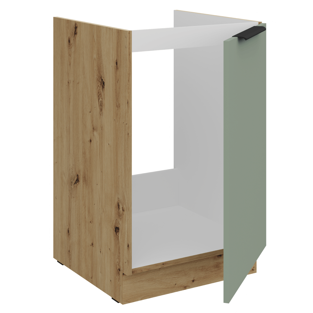 Dulapior pentru chiuveta, aquamarine/stejar artisan, ARSANY 50 ZL 1F BB — imaginea 2