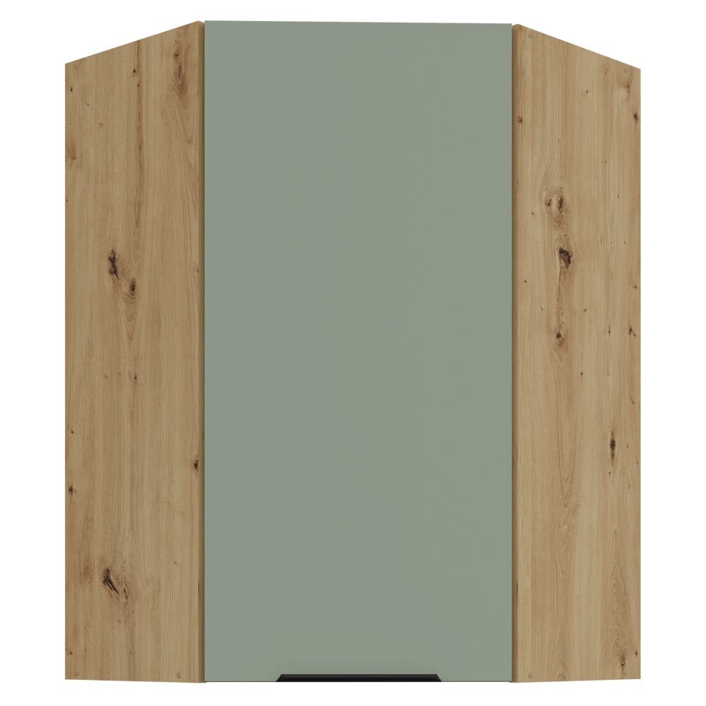 Dulapior de colt superior, aquamarine/stejar artisan, ARSANY 60x60 GN-90 1F
