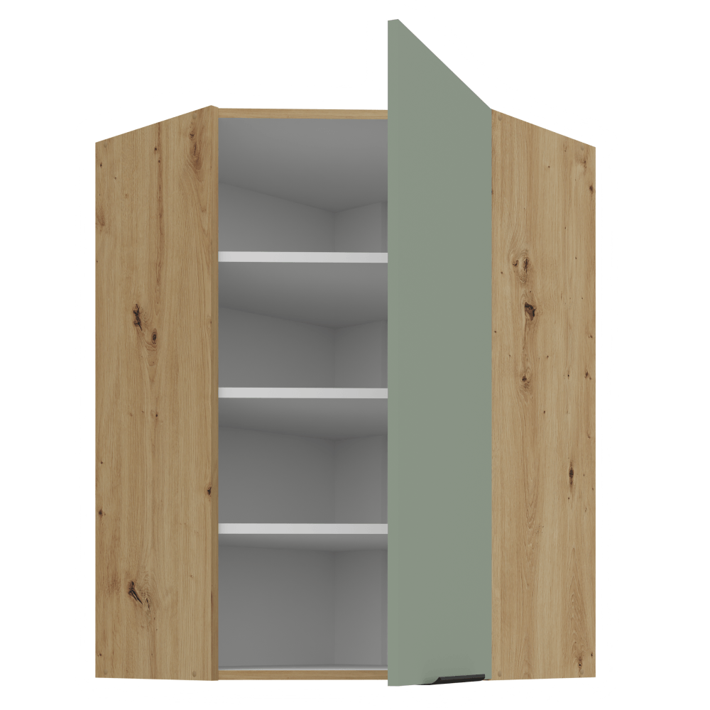 Dulapior de colt superior, aquamarine/stejar artisan, ARSANY 60x60 GN-90 1F — imaginea 3