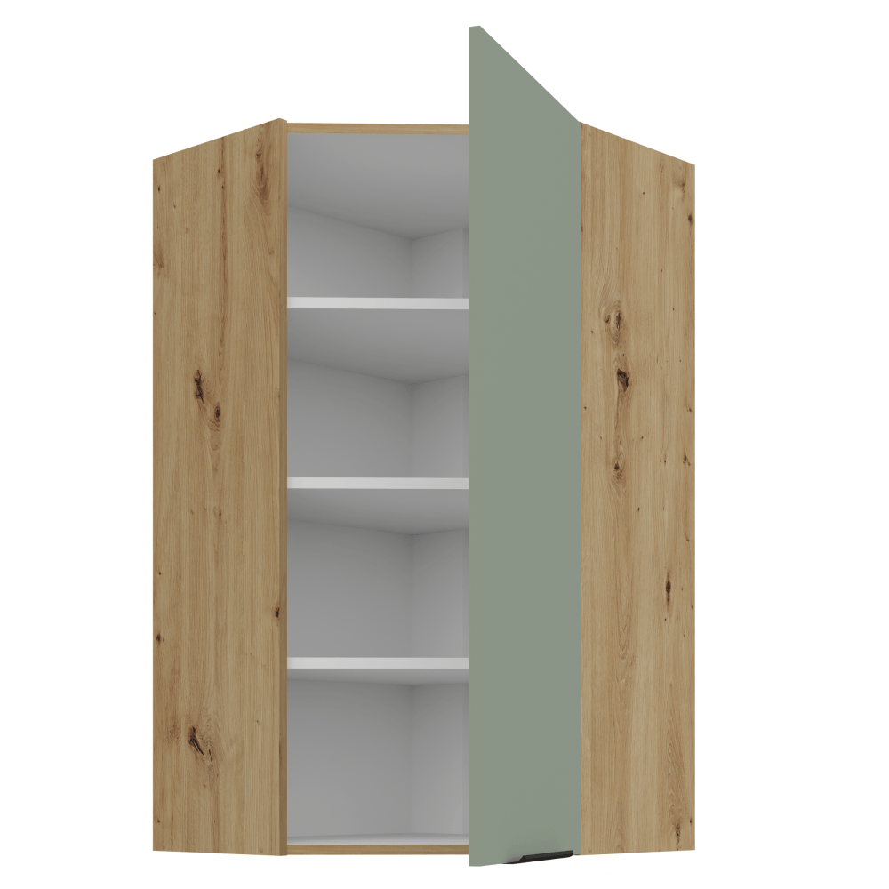 Dulapior de colt superior, aquamarine/stejar artisan, ARSANY 60x60 GN-108 1F — imaginea 3