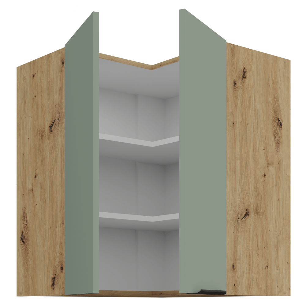 Dulapior de colt superior, aquamarine/stejar artisan, ARSANY 60x60 GN-72 2F — imaginea 3
