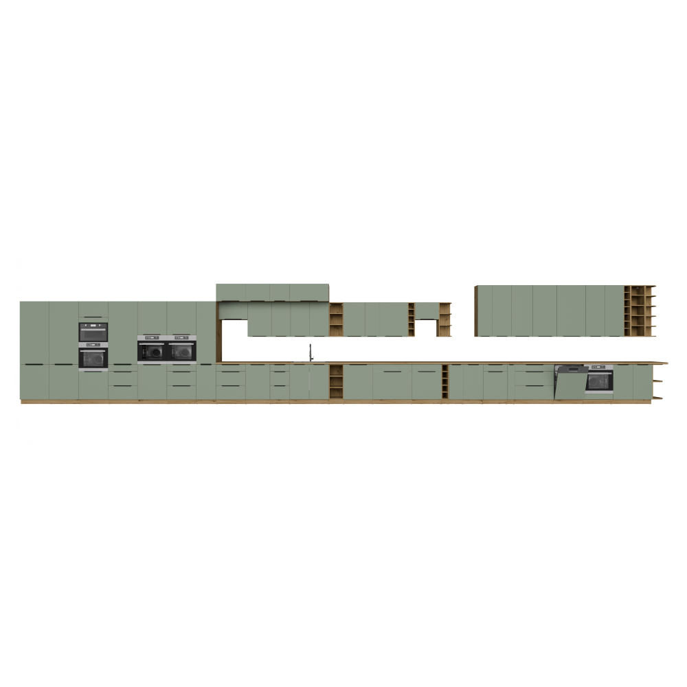 Dulapior superior, aquamarine/stejar artisan, ARSANY 50 G-72 1F — imaginea 7