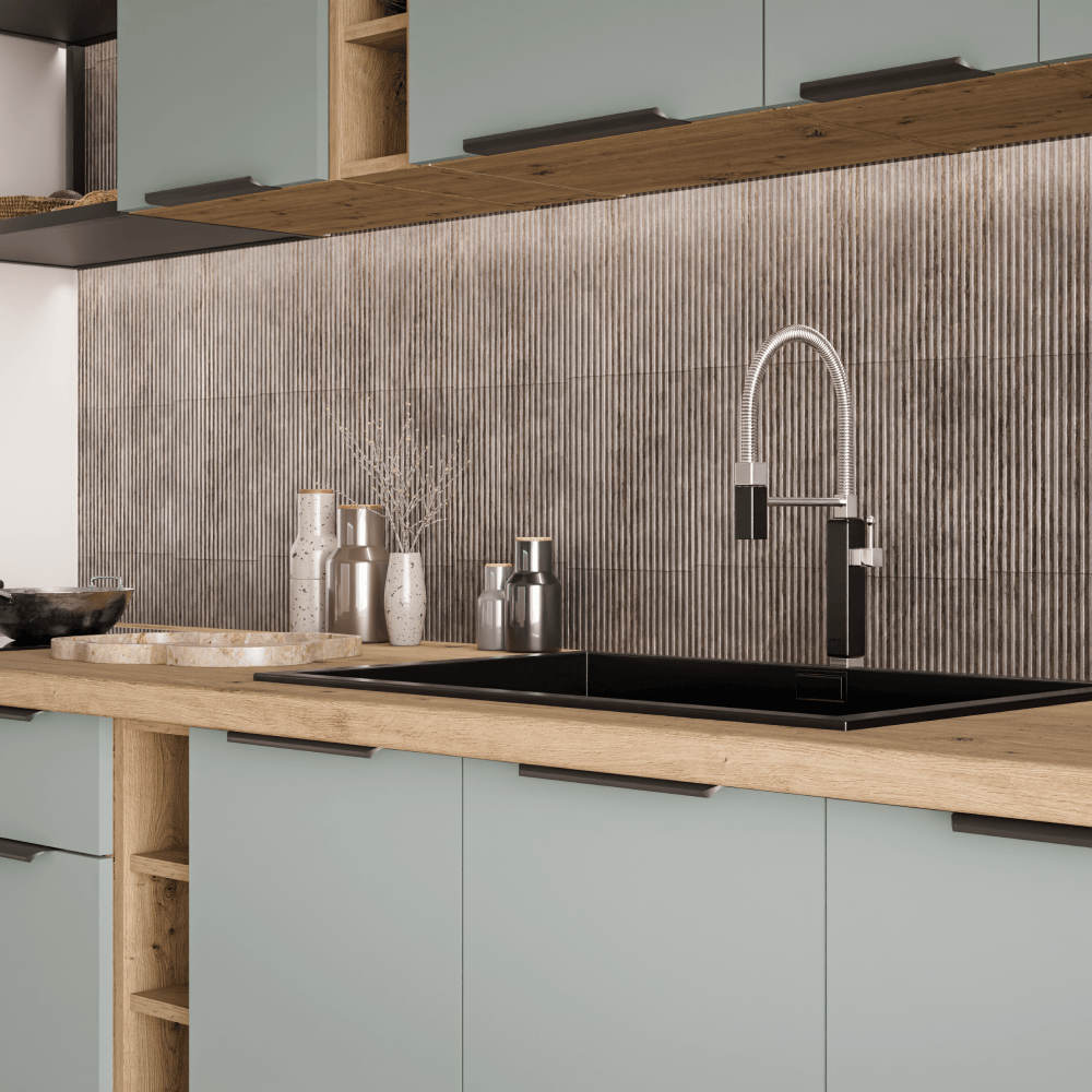 Dulapior superior, aquamarine/stejar artisan, ARSANY 30 G-90 1F — imaginea 9