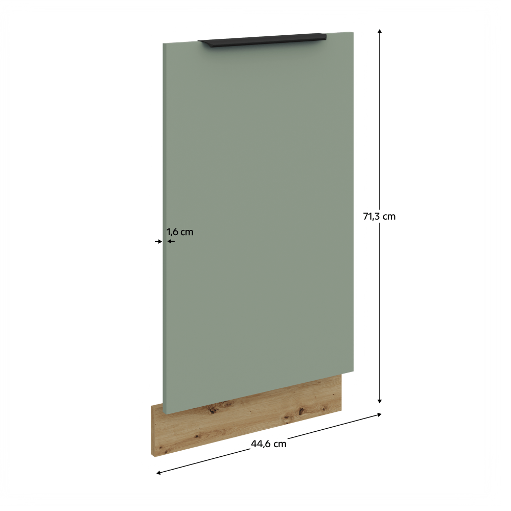 Usa pentru masina de spalat vase, aquamarine/stejar artisan, ARSANY ZM 713x446 — imaginea 15