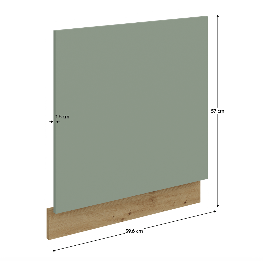 Usa pentru masina de spalat vase, aquamarine/stejar artisan, ARSANY ZM 570x596 — imaginea 15