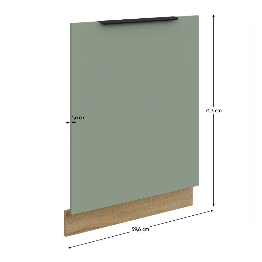Usa pentru masina de spalat vase, aquamarine/stejar artisan, ARSANY ZM 713x596 — imaginea 15