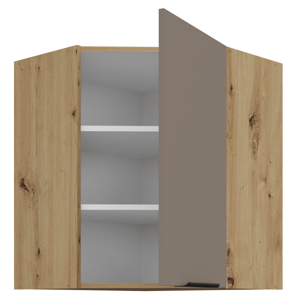 Dulapior de colt superior, sandgrau/stejar artisan, FRISBO 60x60 GN-72 1F — imaginea 3