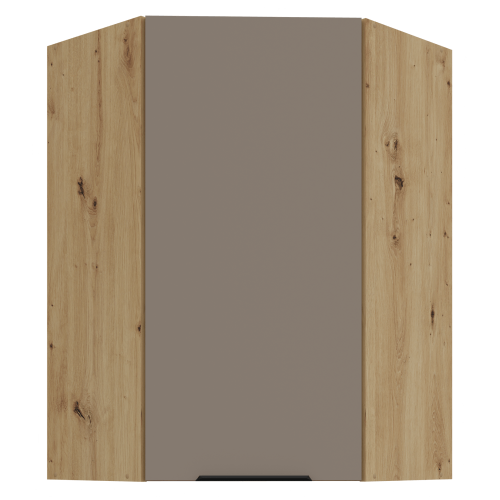 Dulapior de colt superior, sandgrau/stejar artisan, FRISBO 60x60 GN-90 1F