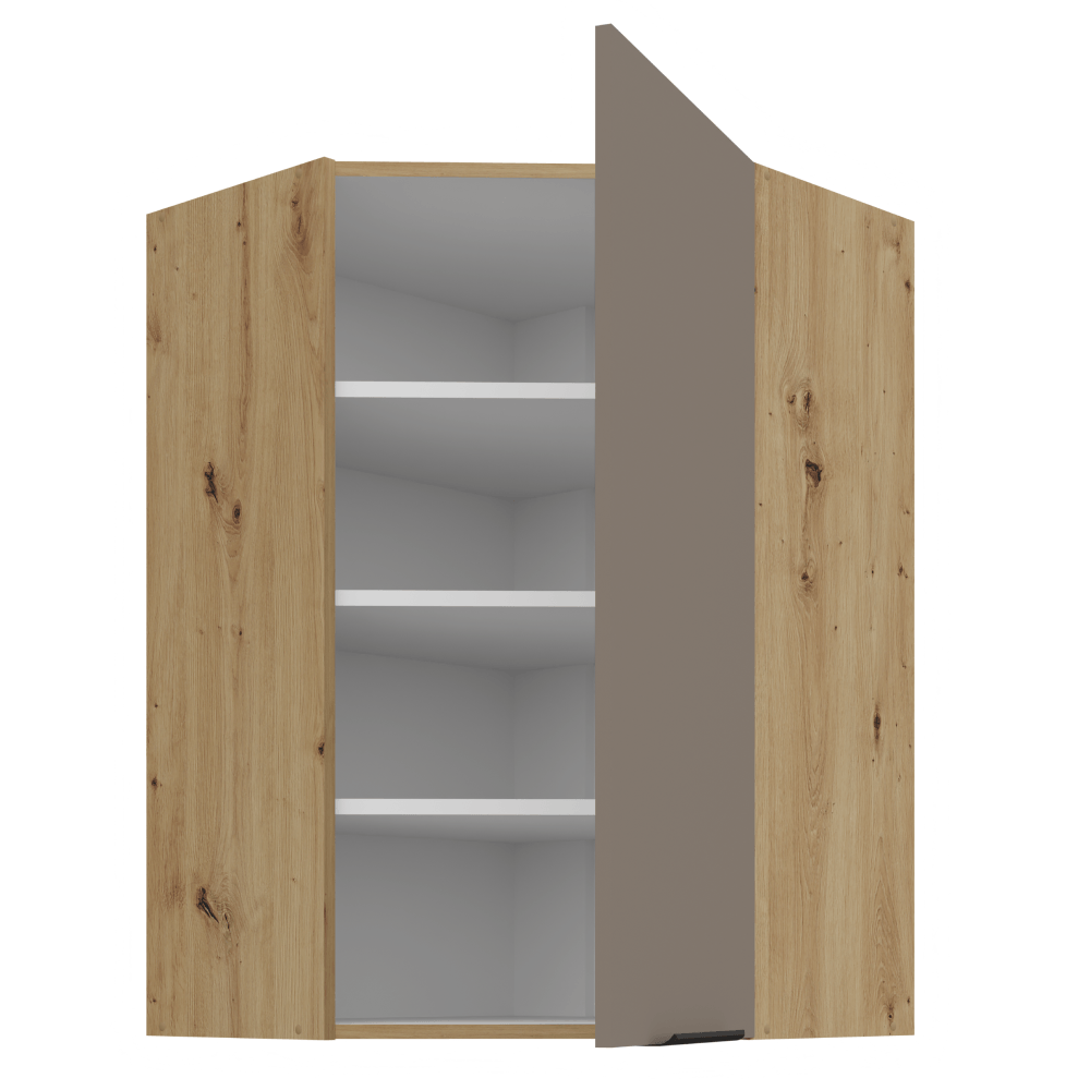 Dulapior de colt superior, sandgrau/stejar artisan, FRISBO 60x60 GN-90 1F — imaginea 3