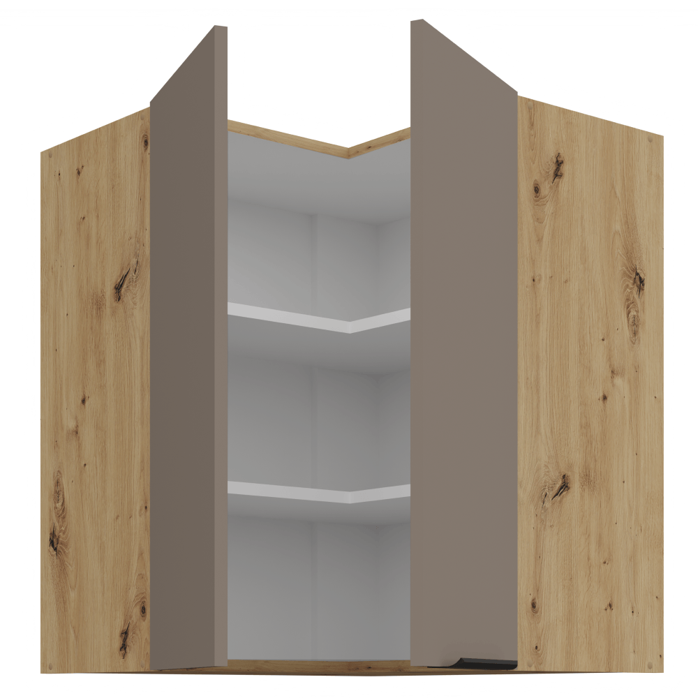 Dulapior de colt superior, sandgrau/stejar artisan, FRISBO 60x60 GN-72 2F — imaginea 3
