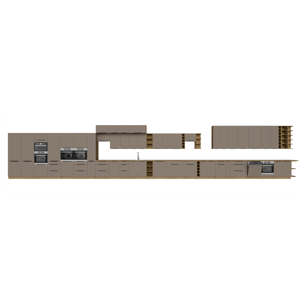 Dulapior de colt superior, sandgrau/stejar artisan, FRISBO 60x60 GN-108 1F — imaginea 16