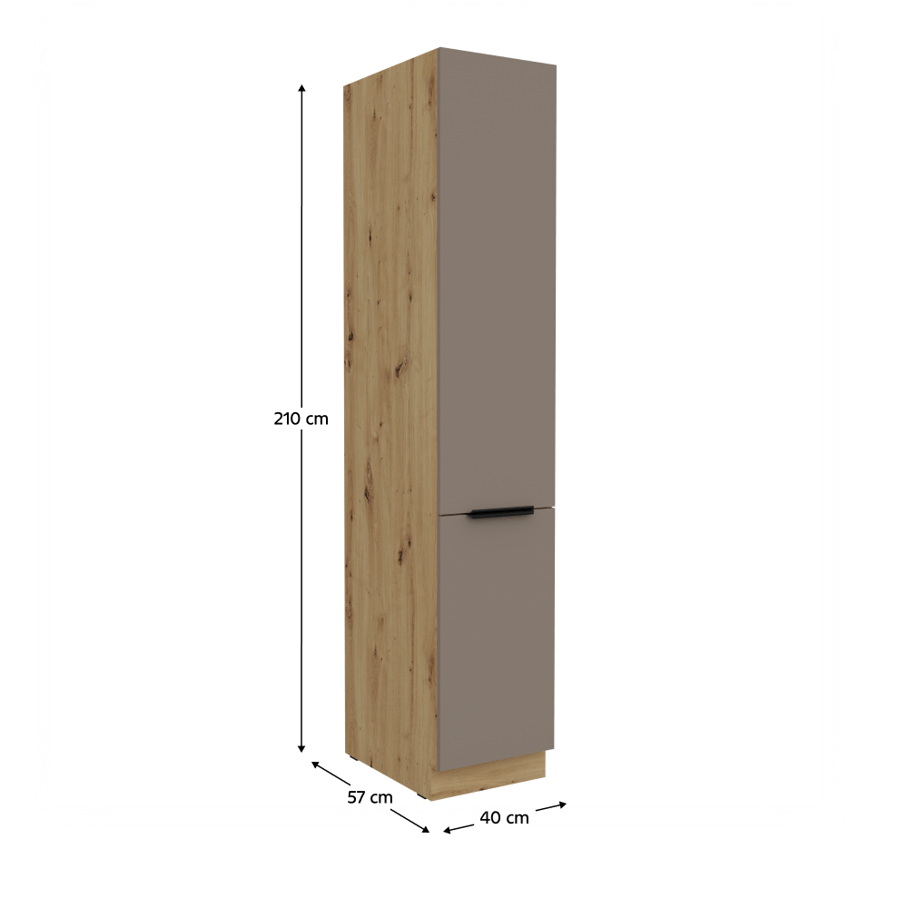 Dulapior inalt, sandgrau/stejar artisan, FRISBO 40 DK-210 2F — imaginea 2