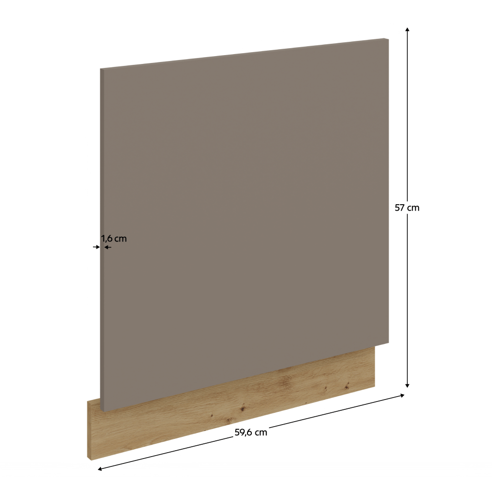 Usa pentru masina de spalat vase, sandgrau/stejar artisan, FRISBO ZM 570x596 — imaginea 15