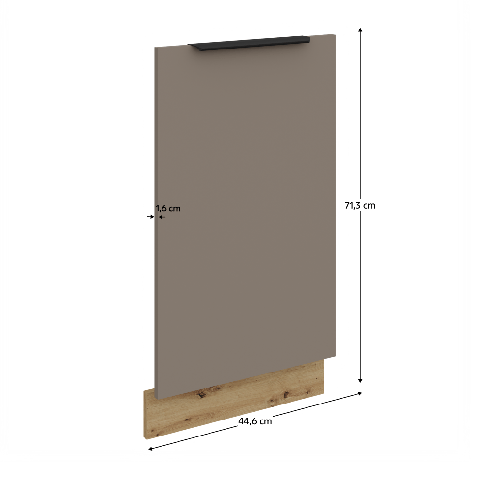 Usa pentru masina de spalat vase, sandgrau/stejar artisan, FRISBO ZM 713x446 — imaginea 15