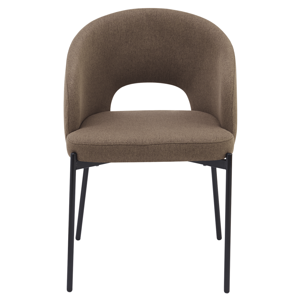Scaun pentru sufragerie, maro/negru, LONKA — imaginea 2