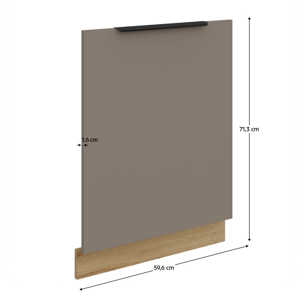 Usa pentru masina de spalat vase, sandgrau/stejar artisan, FRISBO ZM 713x596 — imaginea 15