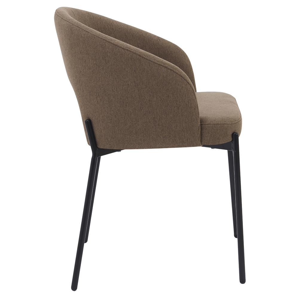 Scaun pentru sufragerie, maro/negru, LONKA — imaginea 3
