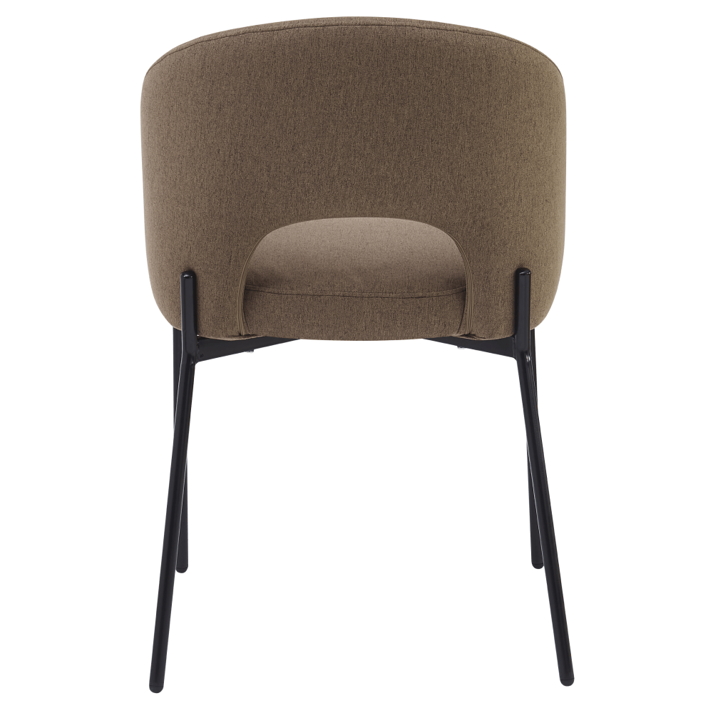 Scaun pentru sufragerie, maro/negru, LONKA — imaginea 4