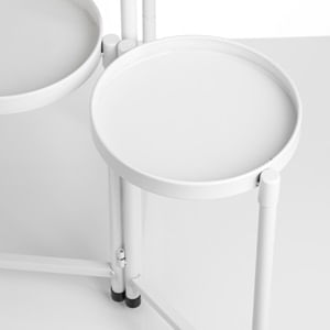 Suport Metalic Alb pentru Plante cu 3 Niveluri - Design Modern — imaginea 4