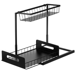 Raft Metalic Glisant cu Suport, 36x27x28,5cm, Negru — imaginea 7