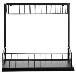 Raft Metalic Glisant cu Suport, 36x27x28,5cm, Negru — imaginea 8