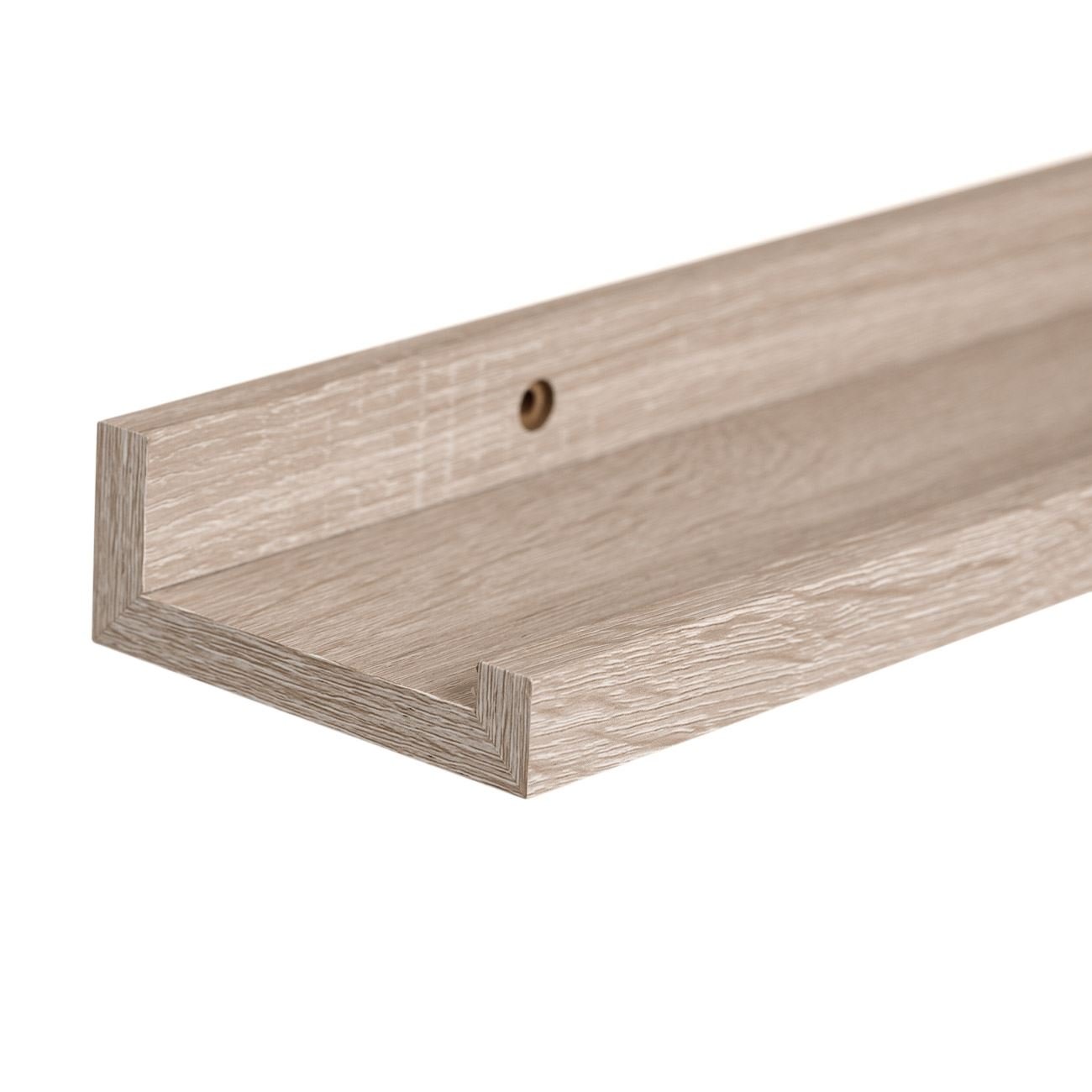 Raft de perete din lemn MDF, Natural, 80x10x4cm — imaginea 4