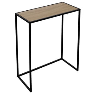 Masuta auxiliara cu cadru metalic si suprafata din MDF, Natural, 56x26x66cm — imaginea 3